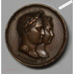 Médaille BR. Mariage Napoléon M. Louise par Andrieu/Galle 1810, SUPERBE, lartdesgents.fr