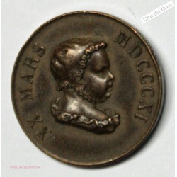 Médaille Br. Roi de rome 1811 par Andrieu F. SUPERBE, lartdesgents.fr