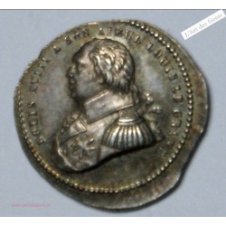 Médaille AR. Portrait Louis XIV/ Louis XVIII 1822 SUPERBE, lartdesgents.fr