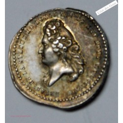 Médaille AR. Portrait Louis XIV/ Louis XVIII 1822 SUPERBE, lartdesgents.fr