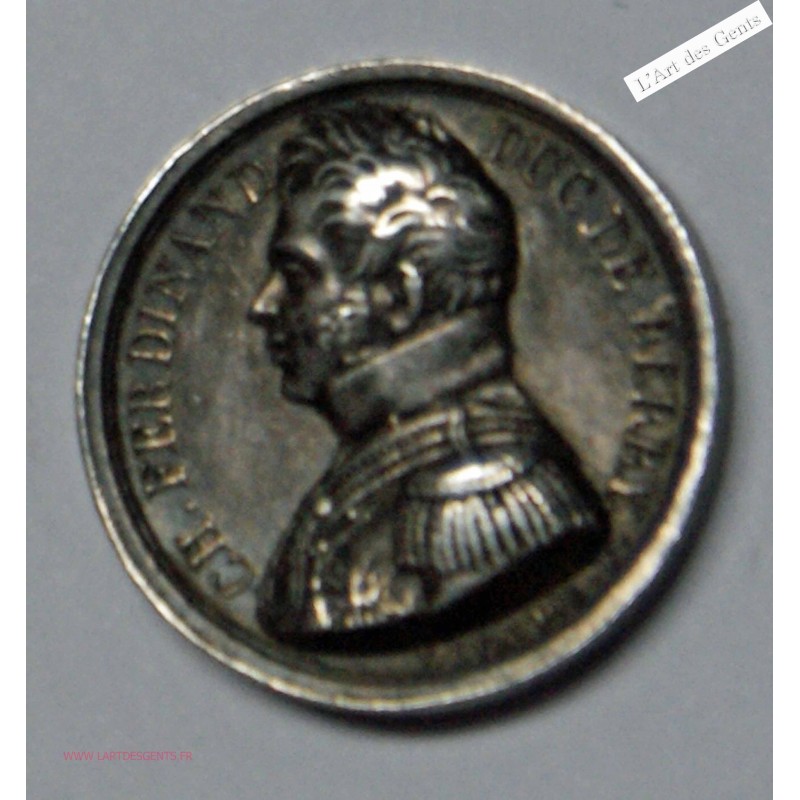 Médaille Ar. Mort du Duc de Berry 1820 SUPERBE, lartdesgents.fr