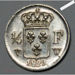 1/4 de Franc 1829 Lille CHARLES X Superbe+, lartdesgents.fr
