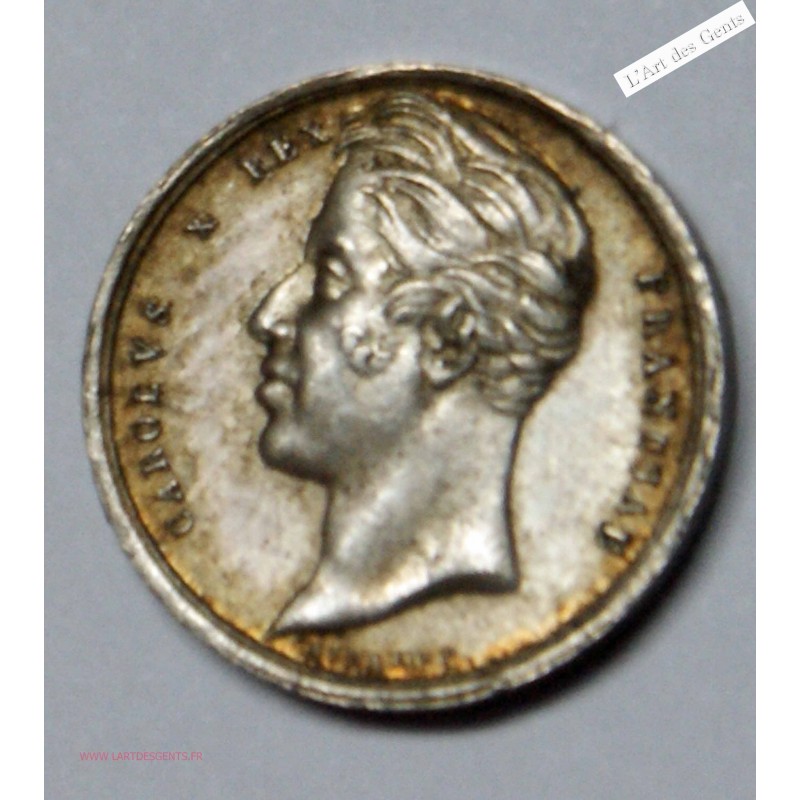 Médaille Ar. Charles X, sacre à Reims le 29 mai 1825 TTB+, lartdesgents.fr