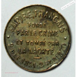 Médaille Laiton satirique Napoléon le petit Sédan 1870 TTB+, lartdesgents.fr