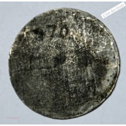 INEDIT CONCOURS de DROZ,  5 Francs AN XII ETAIN, frappe incuse uniface, lartdesgents.fr