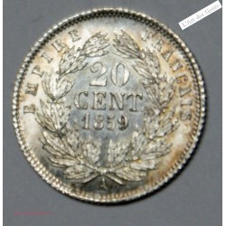 20 Centimes 1859 Paris Napoleon III FDC, lartdesgents.fr
