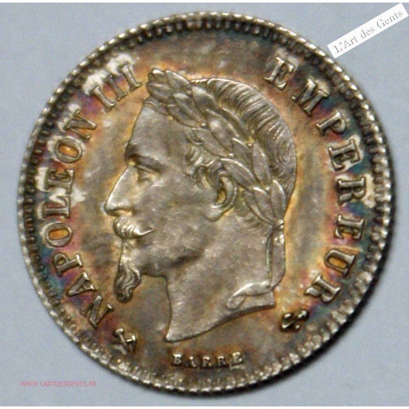 20 Centimes 1859 Paris Napoleon III FDC, lartdesgents.fr