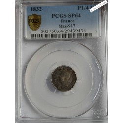 1/4 de Franc 1832 HENRI V SPL64, lartdesgents.fr