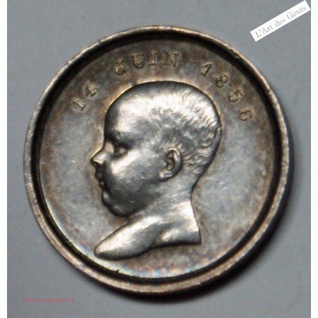 Médaille Ar. 1856 BAPTEME DE NAPOLEON IV (1), lartdesgents.fr