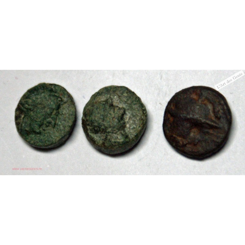 Marseille Gauloise - lot de petit bronze à l\'aigle après 49 J.C., lartdesgents