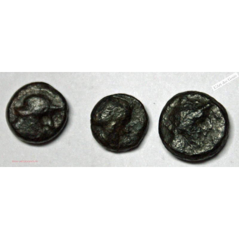 GAULOISE - lot de Bronze Marseille (Minerve aigle)