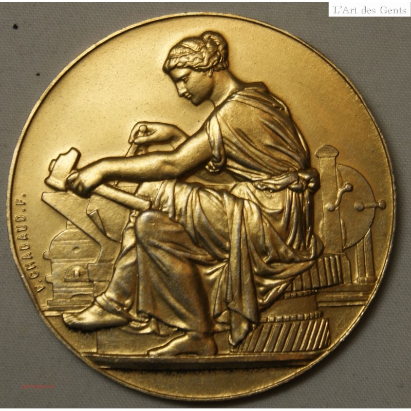 Médaille Ministère du Travail décernée en 1973 argent doré