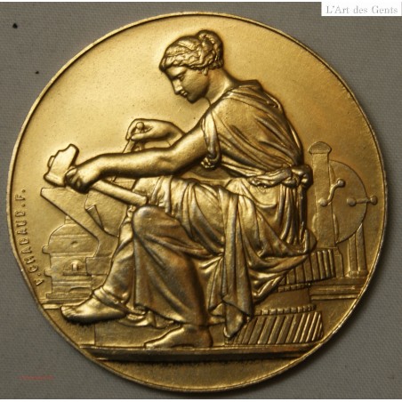 Médaille Ministère du Travail décernée en 1973 argent doré