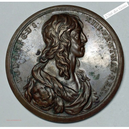 Médaille, Louis XIII Naissance du Dauphin, par Molart ZODIAC 1638, lartdesgents.fr