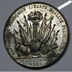 Médaille, Révolution 22 23 24 février 1848, lartdesgents.fr