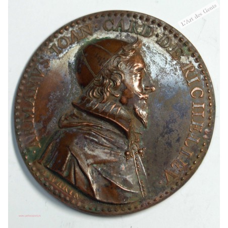 Médaille, Cardinal Richelieu 1631 par Warin, lartdesgents.fr
