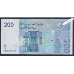 Billet Maroc 200 Dirhams - 00 760466 - 2002 - TTB+ lartdesgents.fr