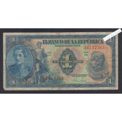 Billet Colombie 1Peso - HH  34147361 - 1954 - lartdesgents.fr