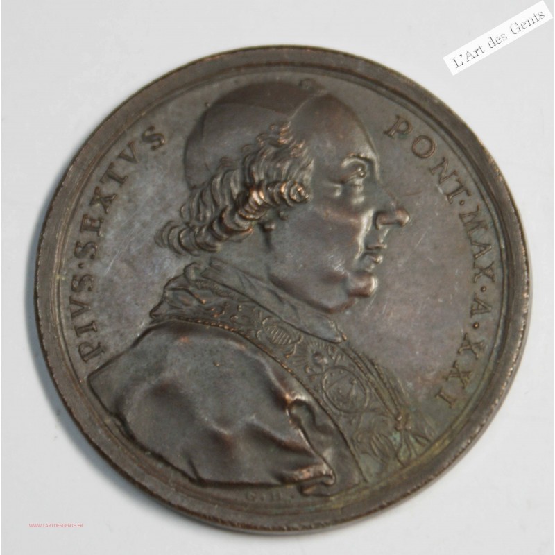 Médaille, PIE VI suppression de l’Église gallicane,1795/96 , lartdesgents.fr