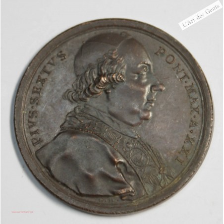 Médaille, PIE VI suppression de l’Église gallicane,1795/96 , lartdesgents.fr