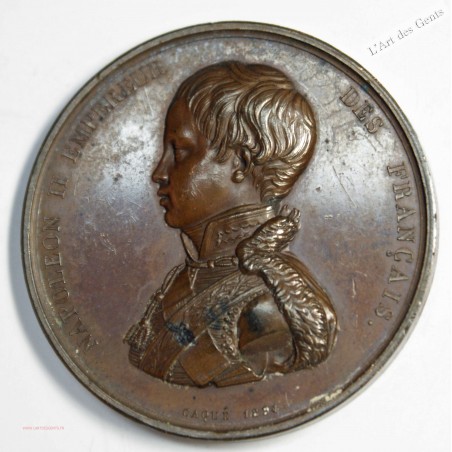 Médaille, Napoléon II 1854 par Caqué , lartdesgents.fr