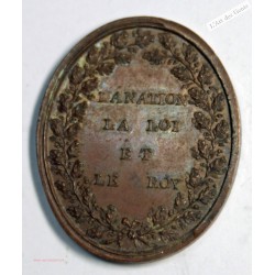 Médaille ovale, la Nation, la Loi, le Roi, par Trébuchet , lartdesgents.fr