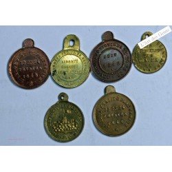 Lot 6 Médaillettes différentes, 22 23 24 Février 1848, lartdesgents.fr