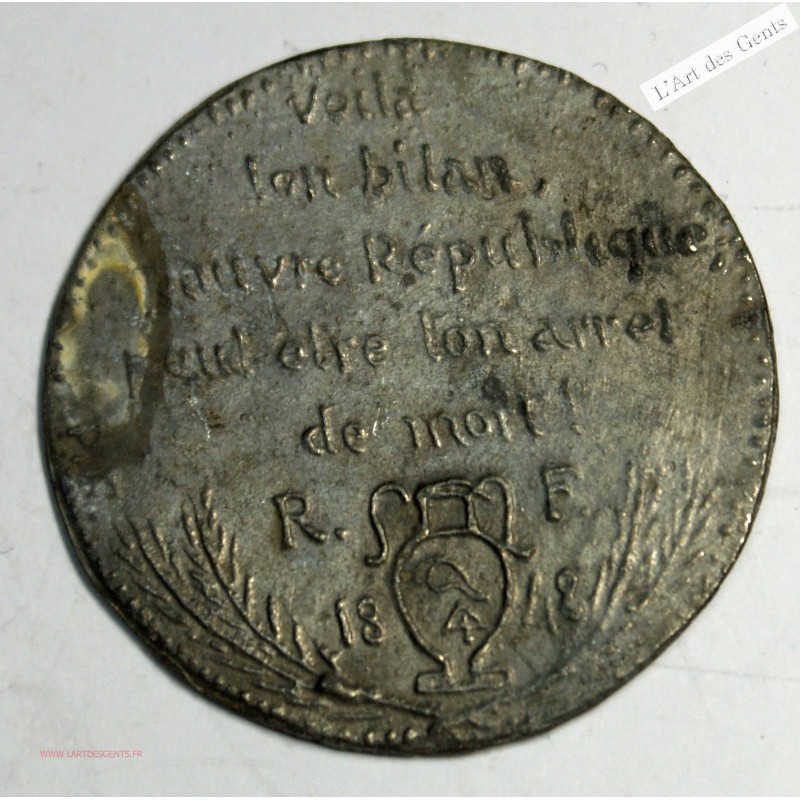 Médaille, Révolutionnaire 1848 , lartdesgents.fr