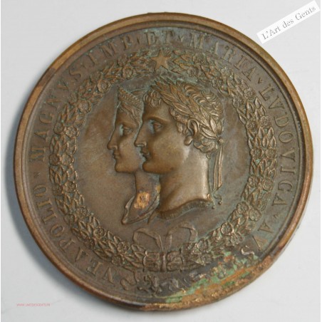 Médaille, Mariage Napoléon 1810 Lyon , lartdesgents.fr