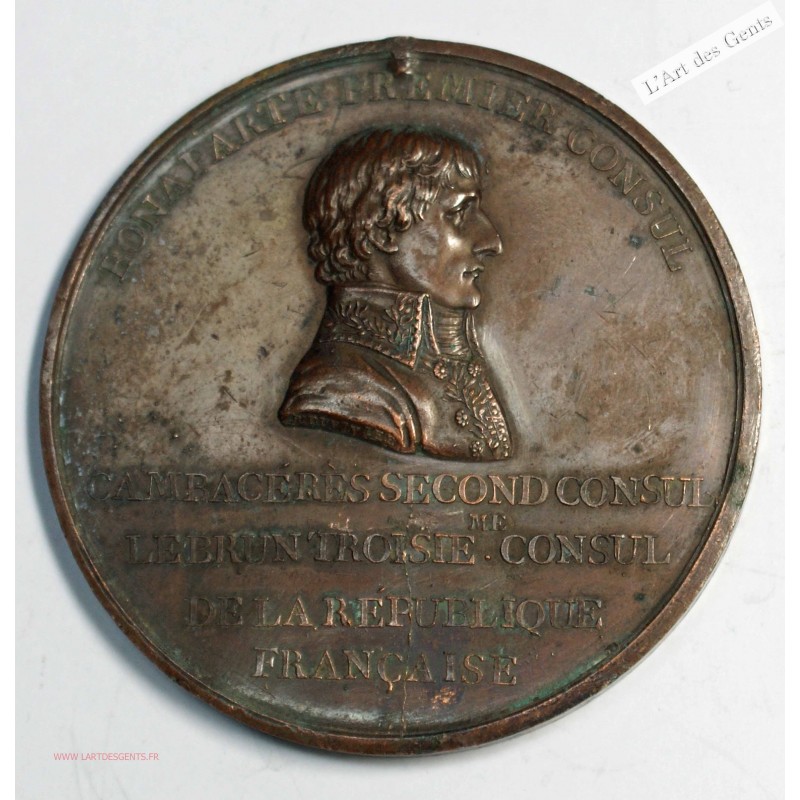 Médaille, Napoléon Ier, pierre Colonne vendome 1800 , lartdesgents.fr