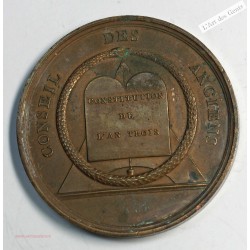 Médaille Conseil des anciens, cinq cents 1798, lartdesgents.fr