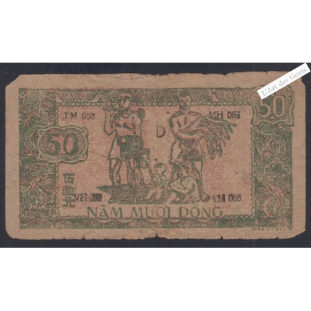 Billet Vietnam 50 Dong  - 1948 - lartdesgents.fr