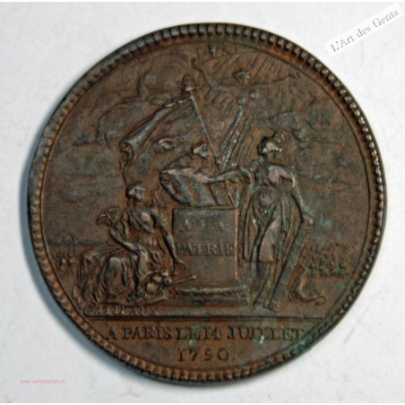 Médaille Constitution, Confédération des François, 1790, lartdesgents.fr