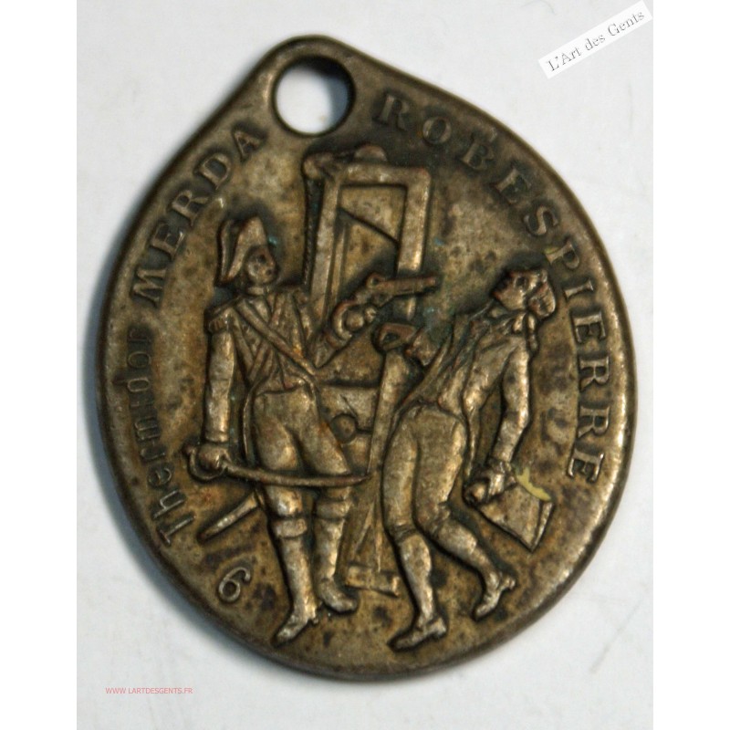 Médaille, Robespierre à la mémoire des victimes, lartdesgents.fr