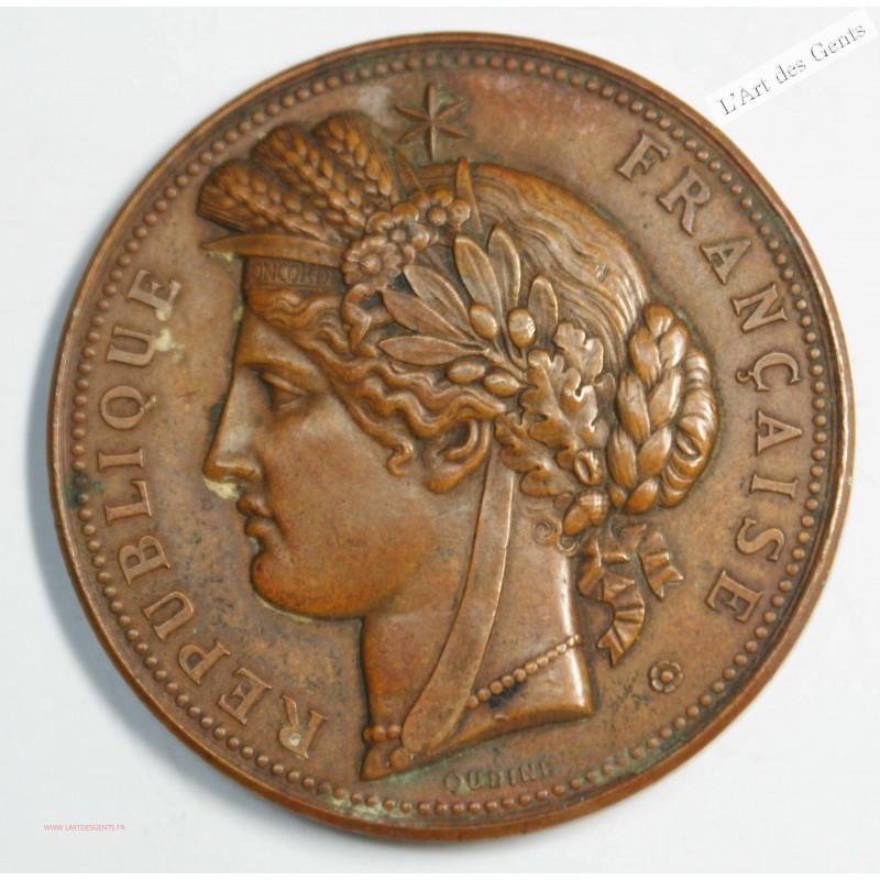 Médaille Exposition Universelle Paris 1878 Par Oudiné, A. Dubois