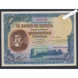 Billet Espagne 500 Pesetas - 1939700 - 1935 - AU/UNC- lartdesgents.fr
