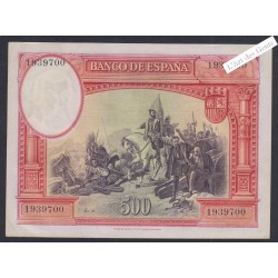 Billet Espagne 500 Pesetas - 1939700 - 1935 - AU/UNC- lartdesgents.fr