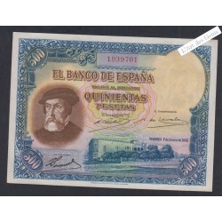 Billet Espagne 500 Pesetas - 1939701 - 1935 - AU/UNC- lartdesgents.fr
