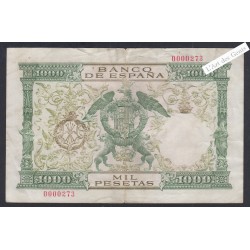 Billet Espagne 1000 Pesetas - 0000273 - 1957 -  lartdesgents.fr