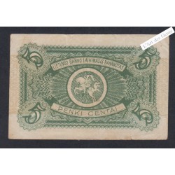 Billet Lituanie 5 Centai - 1922 - P.9a - lartdesgents.fr