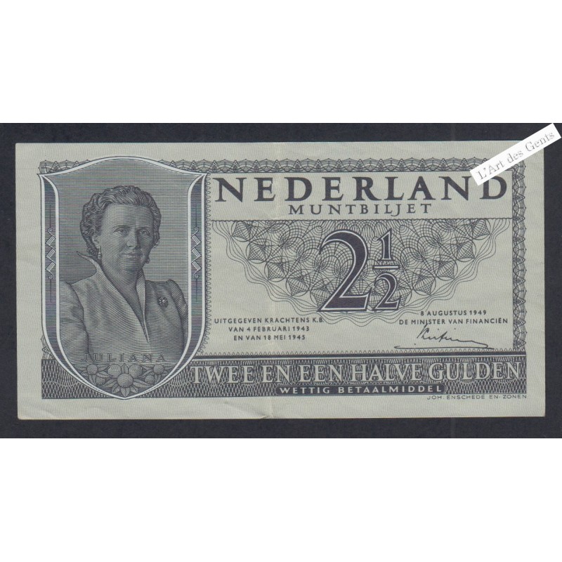 Billet Pays bas 2.5 Florin - 3 ZK 014077 - 1949-  lartdesgents.fr