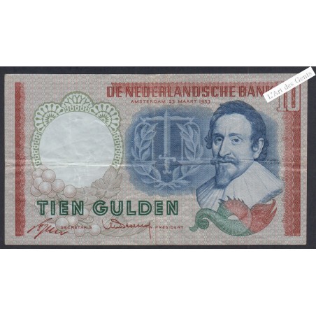 Billet Pays bas 10 Gulden - A JG 056830 - 1953-  lartdesgents.fr