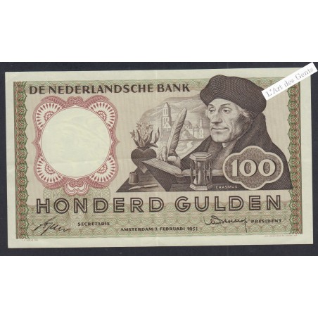 Billet Pays bas 100 Gulden - I J W073170 - 1953 - TTB+ - lartdesgents.fr