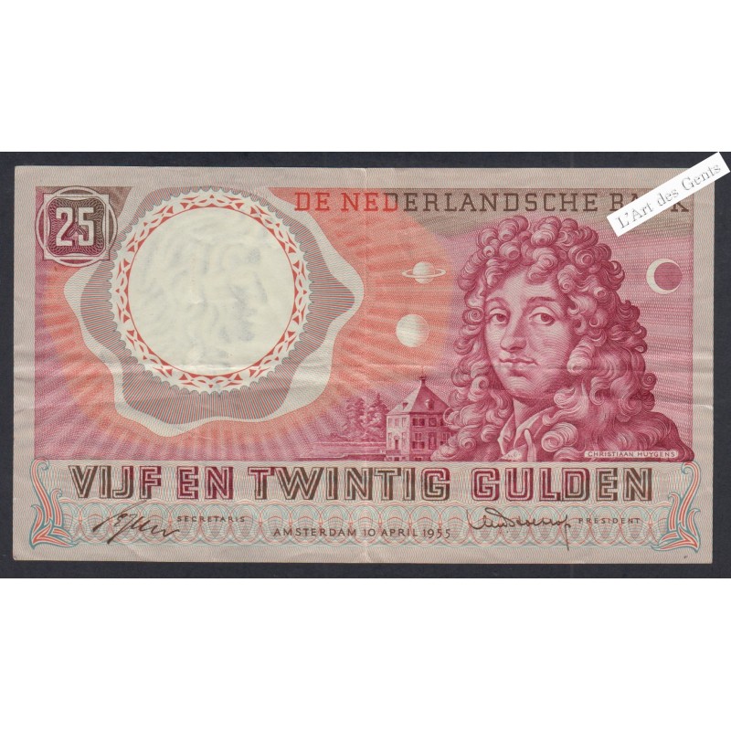 Billet Pays bas 25 Gulden - BEP 009055 - 1955 - lartdesgents.fr