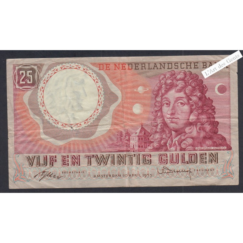 Billet Pays bas 25 Gulden - BGS 090384 - 1955 - lartdesgents.fr
