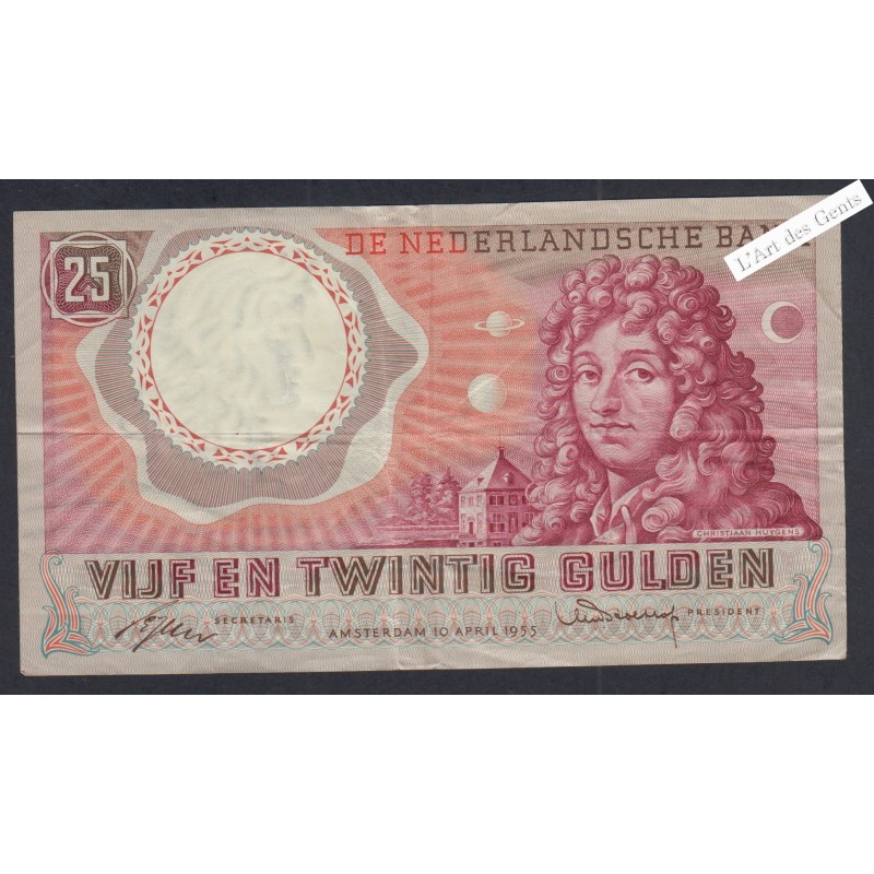 Billet Pays bas 25 Gulden - BMJ 086131 - 1955 - lartdesgents.fr