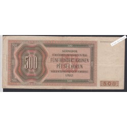 Billet Tchécoslovaquie 500 Korun - Ka 172380 - 1942 - lartdesgents.fr