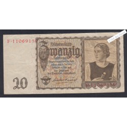 Billet Allemagne 20 Reichsmark - F.1106915 - 1939 - lartdesgents.fr
