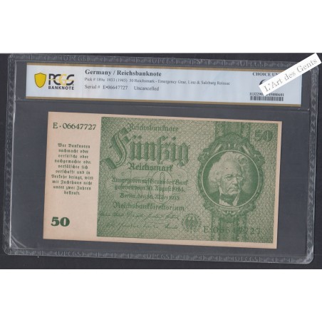 50 Reichsmark 1933 (1945) Uncancelled - E.06647727- AUNC 63 - lartdesgents.fr