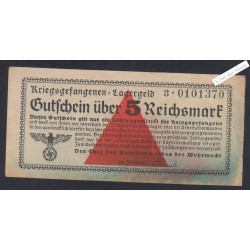 Billet Allemagne  5 Reichsmark Lagergeld - 3.0101370 - 1939 - lartdesgents.fr
